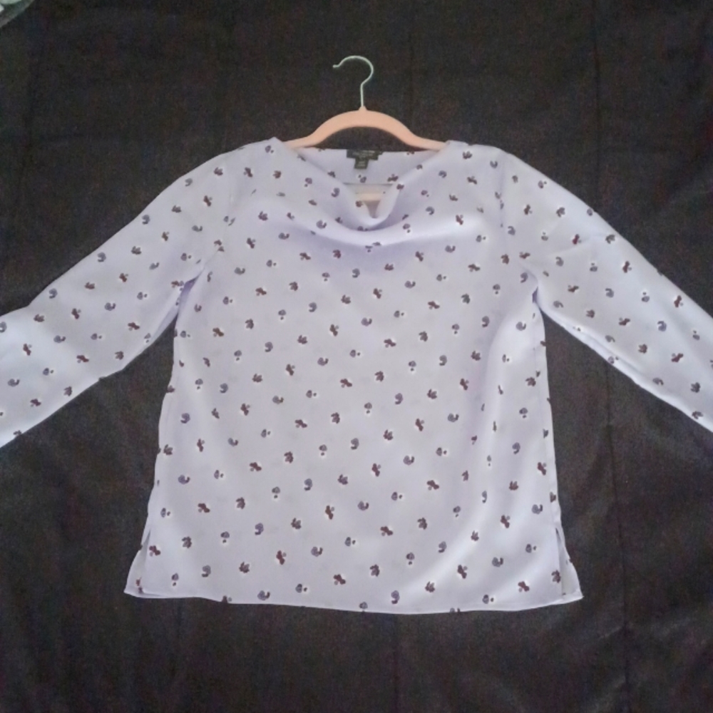 Ann Taylor purple boat neck top - Picture 4 of 4